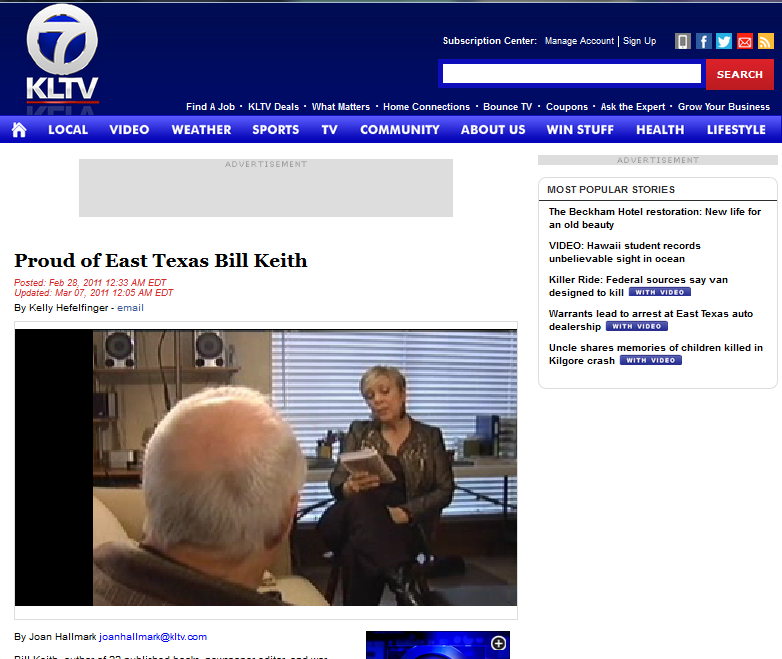 kltv reporter or pr agent joan hallmark with east texas resident bill ...