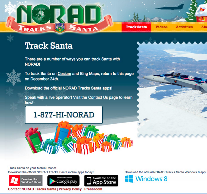 NORAD provided the assist and back-up support for Santa, his elves, Rudolph and his Ace flying team. Together they're delivering a special gift created by Santa's art department at the North Pole